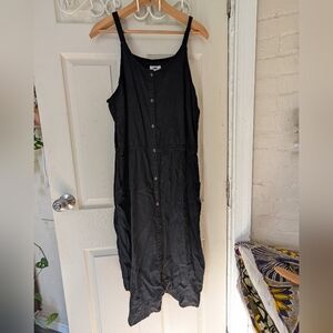 Old Navy Black Sleeveless Midi Dress XL